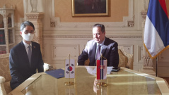23 November 2021 The National Assembly Speaker and the Ambassador of the Republic of Korea to the Republic of Serbia